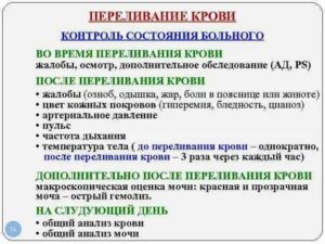 Температура после переливания крови