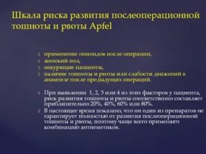 Температура и рвота после операции