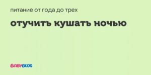 Ребенок каждую ночь просит кушать, как отучить?