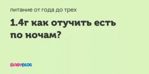 Ребенок каждую ночь просит кушать, как отучить?